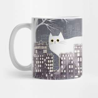 Fabulous heroes and animals, fairytale plants in lights Mug